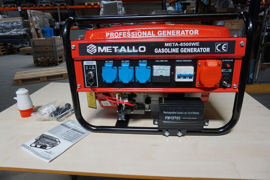 Metallo Meta 8500W 4 Takt Benzin generator med elstart 