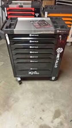 Metallo Værktøjsvogn XXL med værktøj og 7 skuffer 