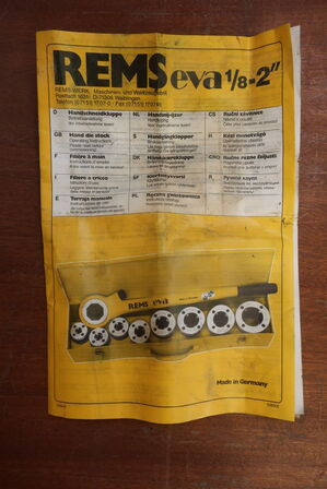 Håndskæreklubbe REMS EVA 1/8-2"