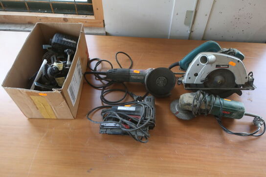 Div. elværktøj BOSCH, MAKITA m.v. (se billeder)