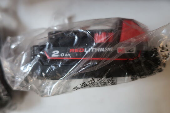 3 stk. MILWAUKEE 18V batterier