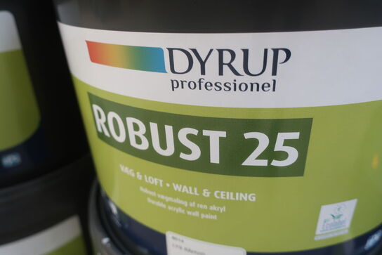 8 sp. DYRUP ROBUST 25 væg/loftmaling (8014 lys råhvid)