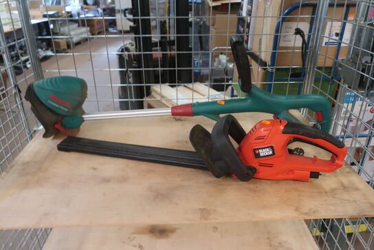 Hækkeklipper BLACK&DECKER og kantklipper BOSCH