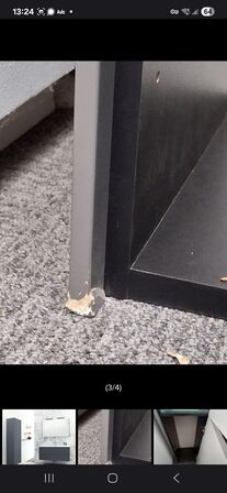 Domo højskab Mat Antracit og Domo spejlskab, mat antracit.