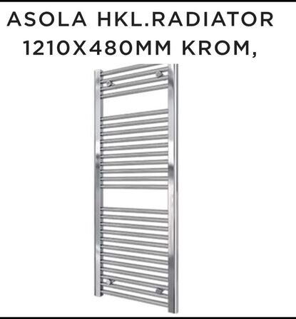 AKE1250 Asola ny krom håndklædetørrer 1210x480mm til el.