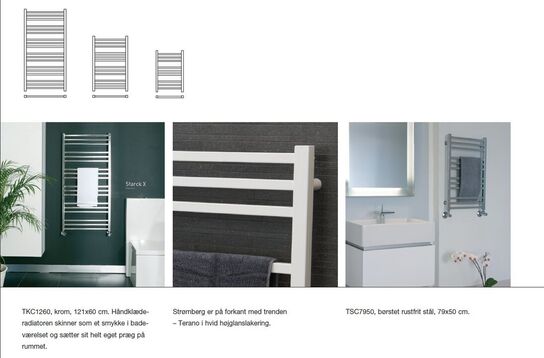 Ny Terano Hvidt håndklædetørrer 790 x 600