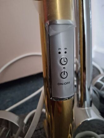 Guld håndklædetørrer 150 med timer