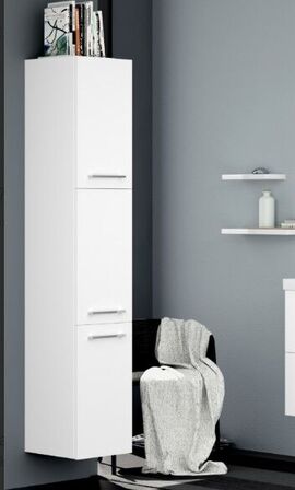 HS37 Sierre højskab 300x1740mm, ny, hvid højglans