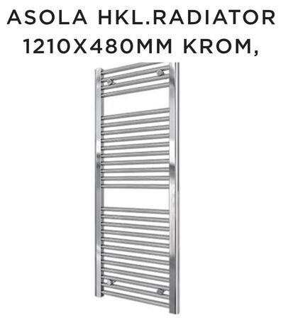 AKC1250 Asola ny krom håndklædetørrer til vand 1210x480mm