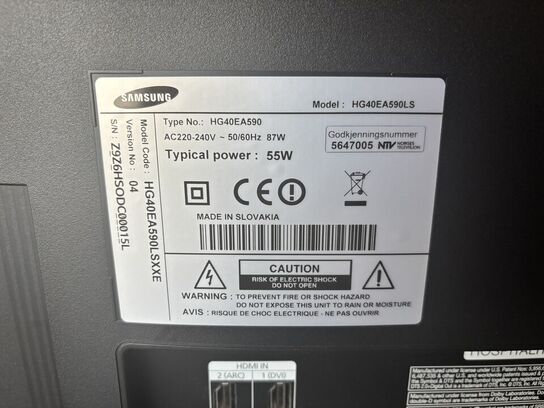 Fjernsyn SAMSUNG HG40EA590LS