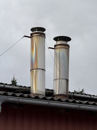 Kalorifer gas fyr (til Højre)
