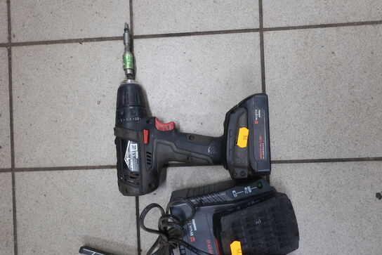 Skruemaskine, lader samt lampe WURTH 