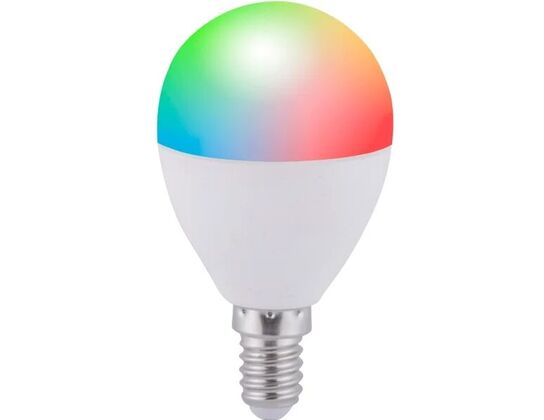 5 stk. led smart pære e14 rgb + cct remote,app,google,alexa(ubrugt)