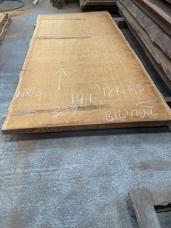 Træplanke i BILINGA 3,07x1,45m - 6,5 cm tyk