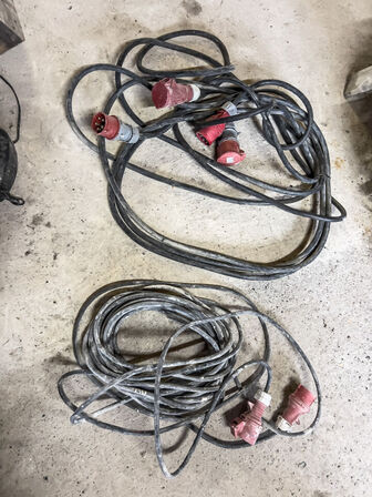 3 stk. kraftige kabler med CEE stik