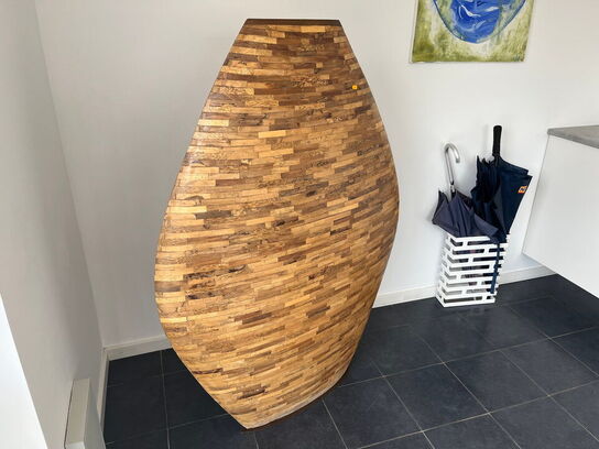 Træ vase