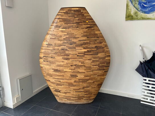 Træ vase