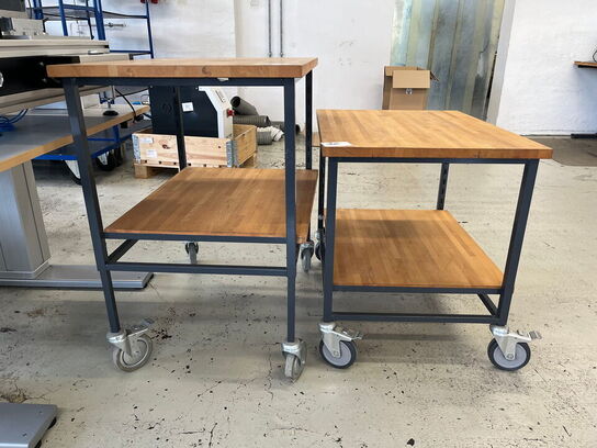 2 Stk. Rulleborde med træplade