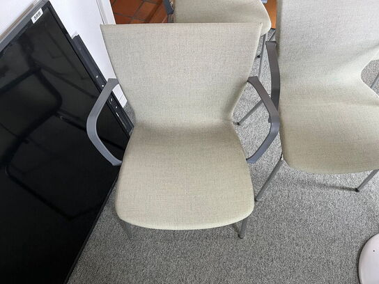 4 Stk. Kontor stole i grøn stof