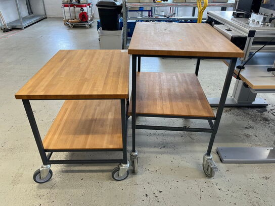 2 Stk. Rulleborde med træplade