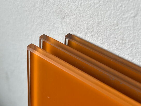 3 Stk. Glas magnettavler. Orange