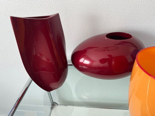 Glas rullebord med brugskunst