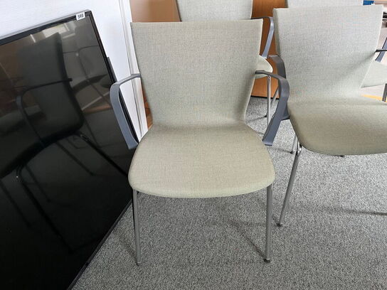 4 Stk. Kontor stole i grøn stof