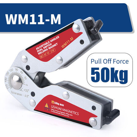 2 stk. Justerbar vinkelmagnet WM11-M – 50 kg dragkraft (15°–210°)