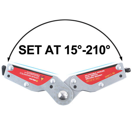 2 stk. Justerbar vinkelmagnet WM11-M – 50 kg dragkraft (15°–210°)