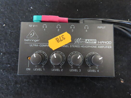 Hovedtelefonsforstærker - Microamp HA400 - BEHRINGER