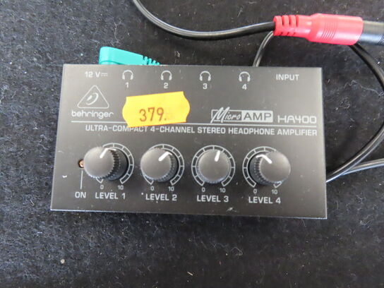 Hovedtelefonsforstærker - Microamp HA400 - BEHRINGER