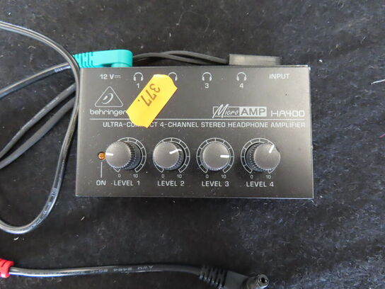 Hovedtelefonsforstærker - Microamp HA400 - BEHRINGER