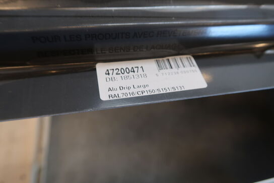 17 stk. antracit alu profiler