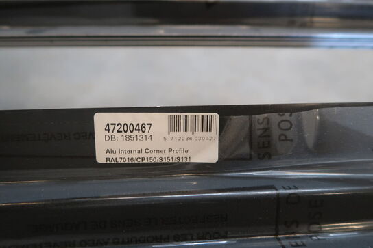 17 stk. antracit alu profiler