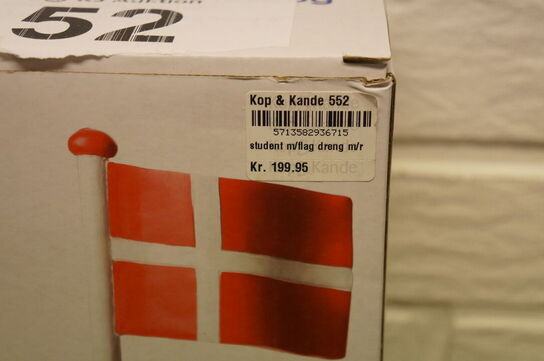 2 stk. studenterflag KAY BOJESEN