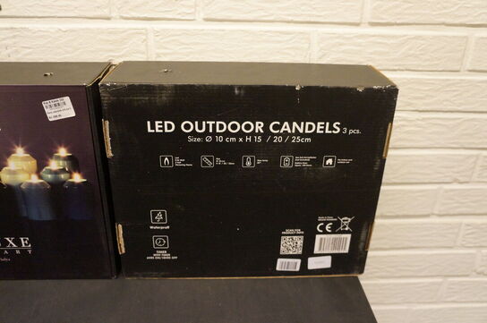 2 kasser udendørs lys