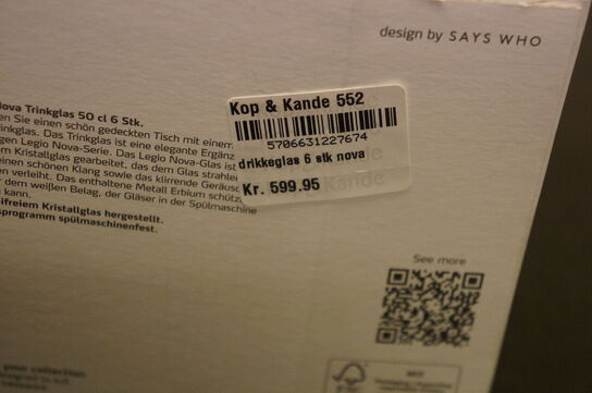 12 stk. Drikkeglas EVA SOLO & EVATRIO 