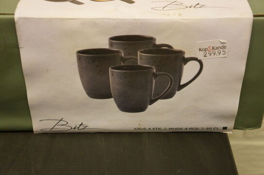 8 stk. Krus med hank BITZ 