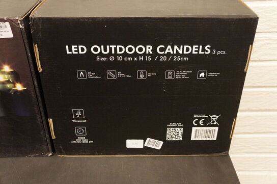 2 kasser udendørs lys