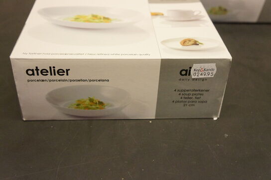 8 stk. Suppetallerkner ATELIER 