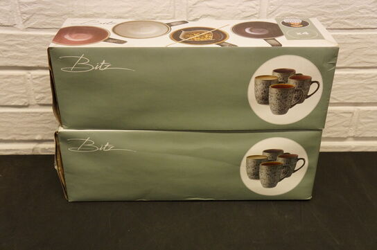 8 stk. Krus med hank BITZ 