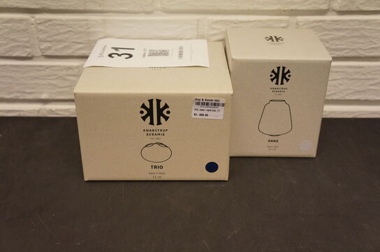 2 stk. Vaser KNABSTRUP KERAMIK 