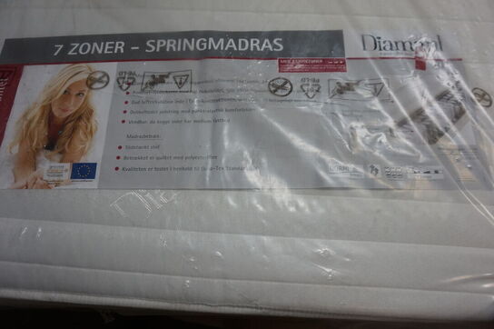 Diamant 7-zoners springmadras 140x200 cm 