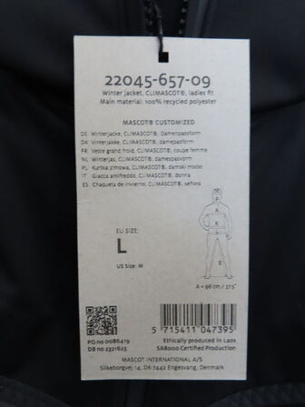 Jakke MASCOT Str.: L