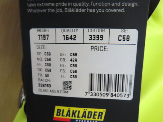 Bukser BLÅKLÄDER Str.: C58