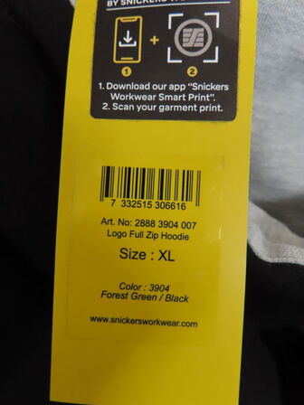 Trøje SNICKERS Str.: XL