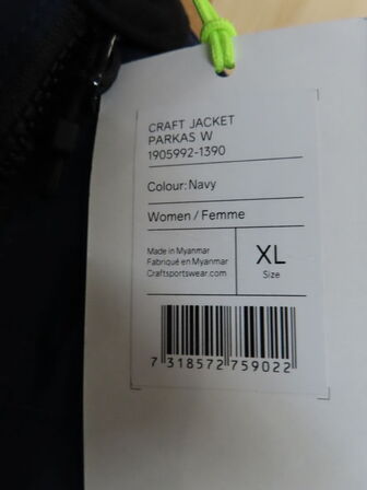 Jakke CRAFT DAME Str.: XL