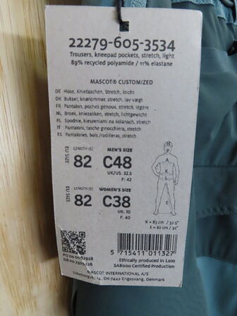 Bukser MASCOT UNISEX Str.: C48/C38