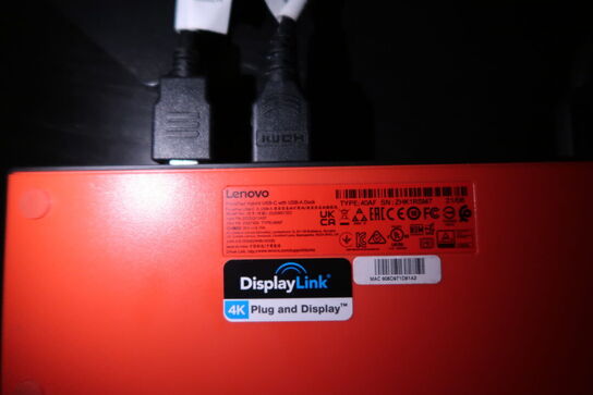 2 stk. computerskærme HP 27mq med dockingstation LENOVO Thinkpad Hybrid m.m.