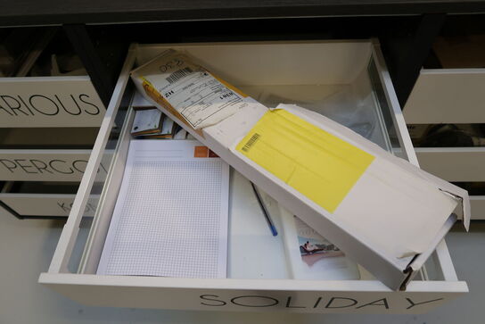 Div. Varelager i skuffer